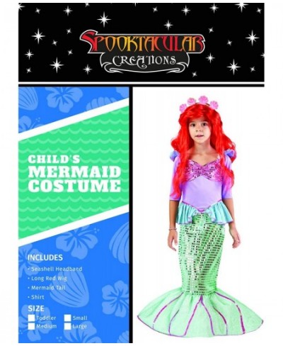 Girls Mermaid Costume Kids Mermaid Princess Costume for Halloween Dress Up $39.70 - Kids' Costumes