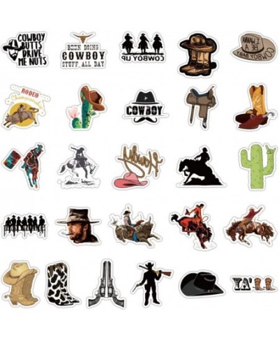 50 pcs Vintage Western Cowboy Horse Vinyl Stickers Decals Pack for Water Bottles Laptop Cars Wall Envelopes Trucks Computer P...