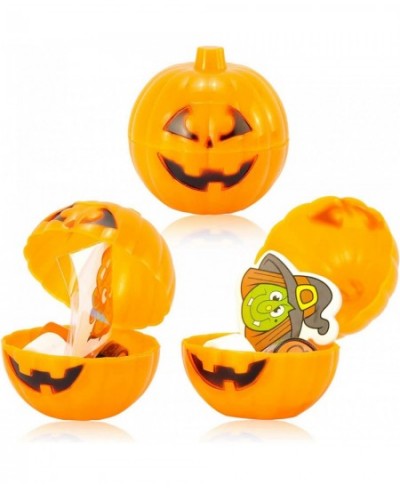 48 Pcs Halloween Party Favors Toy Set 12 Packs Halloween Stamps Erasers Foam Stickers Bouncy Balls Spiders Witch Finger Nails...