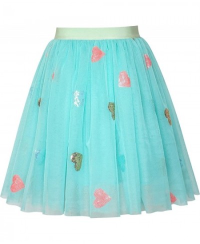 Girls Skirt Blue Heart Sequins Sparkling Tutu Dancing Size 2-12 $35.02 - Kids' Costumes