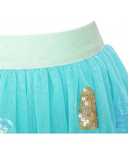 Girls Skirt Blue Heart Sequins Sparkling Tutu Dancing Size 2-12 $35.02 - Kids' Costumes