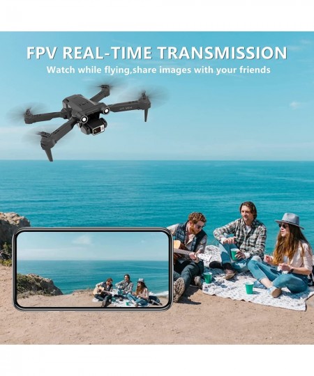 FPV Drone with Camera for Adults Kids Beginners Foldable RC Quadcopters Drones with 4k Dual Camera Optical Flow Positioning 3...