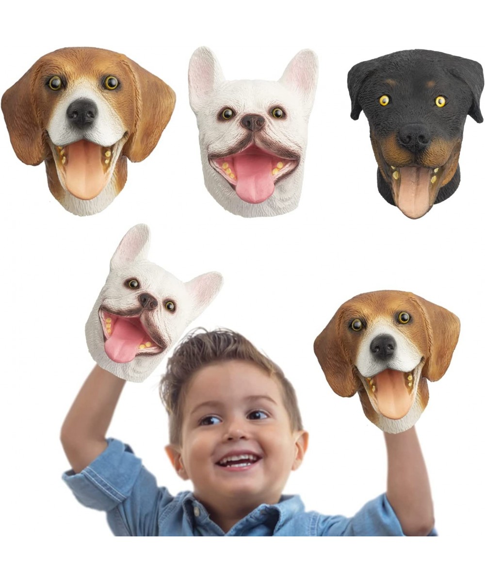 Dog Hand Puppets Rottweiler & Beagles & French Bulldog 3 pcs Latex Animal Toys Realistic Puppets Gift for Kids $30.99 - Hand ...