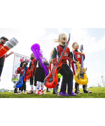 35 Inch Rock Star Inflatable Guitar Assorted Color for Children Party Accessories Inflatable Toys Pack of 6 $16.83 - Kids' Mu...