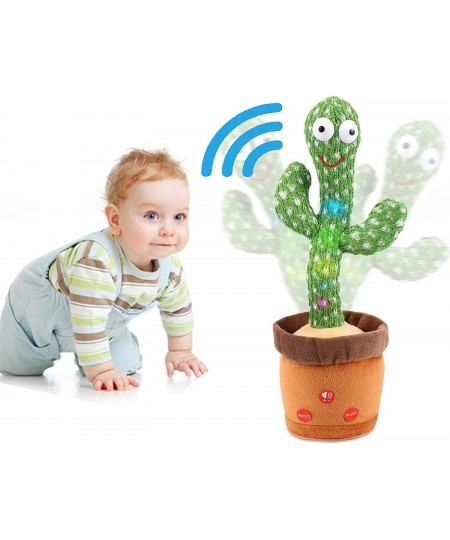 [Update Volume Adjustable] Dancing Cactus Toy Singing Talking Record & Repeats What You say Funny Electric Cactus Toy for Kid...