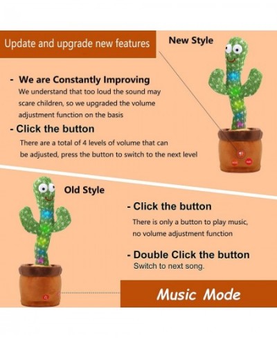 [Update Volume Adjustable] Dancing Cactus Toy Singing Talking Record & Repeats What You say Funny Electric Cactus Toy for Kid...