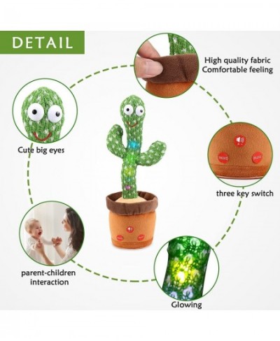 [Update Volume Adjustable] Dancing Cactus Toy Singing Talking Record & Repeats What You say Funny Electric Cactus Toy for Kid...