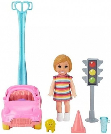 Skipper Babysitters Inc. Accessories Set with Small Toddler Doll & Toy Car Plus Traffic Light Cone Cup & Lion Toy Gift for 3 ...