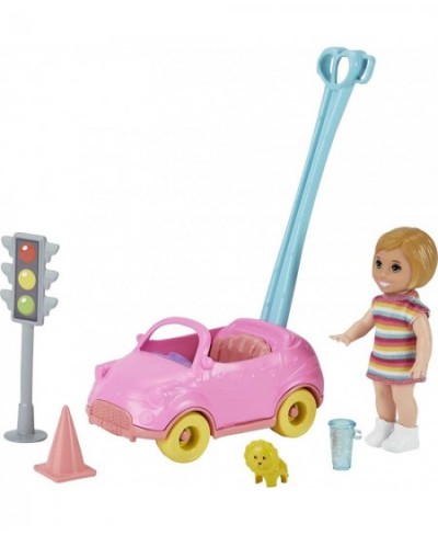 Skipper Babysitters Inc. Accessories Set with Small Toddler Doll & Toy Car Plus Traffic Light Cone Cup & Lion Toy Gift for 3 ...