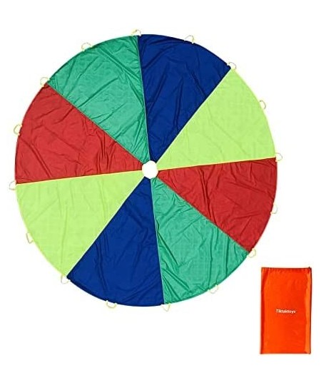 Pantrasamia Kids Play Parachute 6 Foot for Kids with 8 Handles Multicolored Parachute for 8 12 Kids Tent Cooperative Games $3...