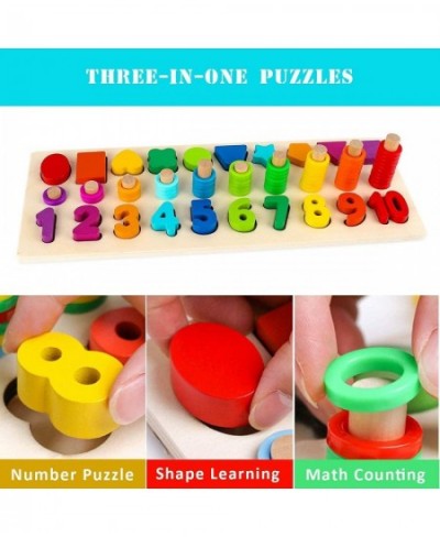 Montessori Toys for Toddlers Shape Sorter Number and Math Stacking Blocks Toddlers Learning Toys Gift Learning Puzzle Toys fo...