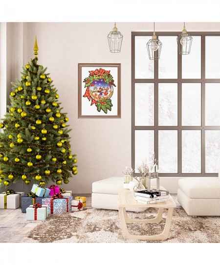 Christmas Wooden Jigsaw Puzzles Merry Christmas Adult Puzzles Winter Snow Globe Puzzles Christmas Presents & Stockings(11.6 i...