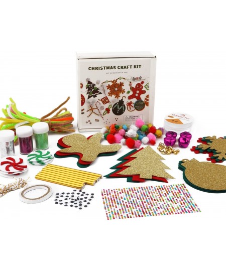 Christmas Crafts for Kids Ages 4-8 and 8-12 Christmas Decoration Craft Kits Including Gingerbread Man Xmas Tree Snowflake wit...