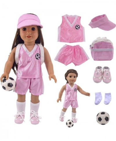 7 PCS 18 Inch Doll Clothes Fashion Doll Accessories Including Clothes Shoes Socks Hat Backpack and a Ball for 18 Inch America...