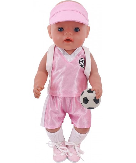 7 PCS 18 Inch Doll Clothes Fashion Doll Accessories Including Clothes Shoes Socks Hat Backpack and a Ball for 18 Inch America...