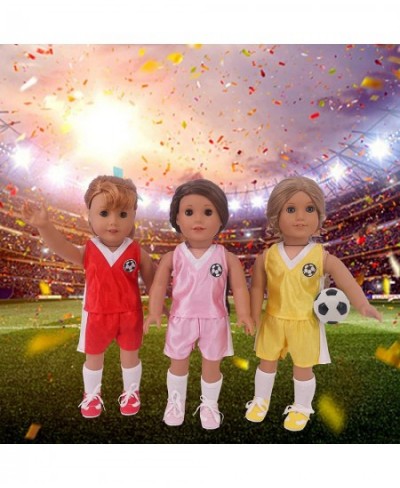 7 PCS 18 Inch Doll Clothes Fashion Doll Accessories Including Clothes Shoes Socks Hat Backpack and a Ball for 18 Inch America...