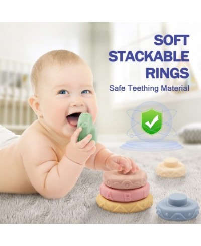 Baby Toys 6-12 Months Montessori Toys for Babies 6-12 Months Incl Stacking Building Blocks & Soft Infant Teething Toys & Sens...