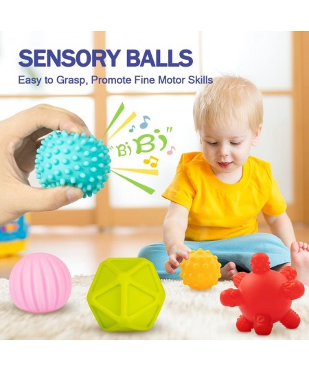 Baby Toys 6-12 Months Montessori Toys for Babies 6-12 Months Incl Stacking Building Blocks & Soft Infant Teething Toys & Sens...