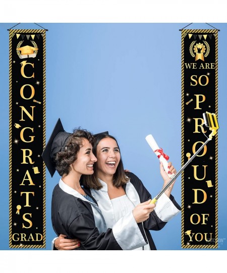 Congrats Grad Banner for Graduation Door Decorations - 72x12 Inch No DIY | Congrats Grad Graduation Door Banner 2023 Graduati...