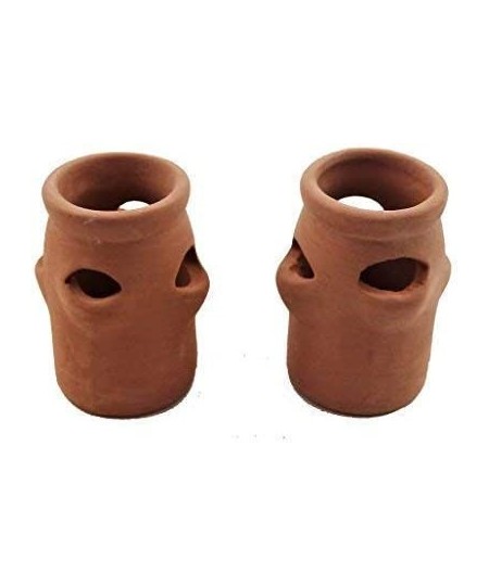 Dollhouse 2 Clay Terracotta Strawberry Plant Pots Garden Accessory $22.06 - Dollhouse Accessories