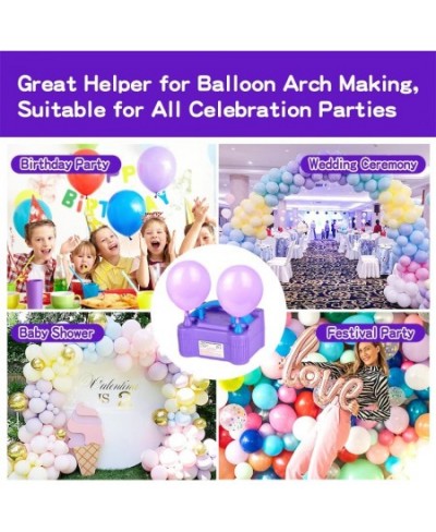 Balloon Pump Electric Balloon Air Pump Dual Nozzle Balloon Inflator Blower with Balloon Arch Strip Kit for Party Supplies Bab...