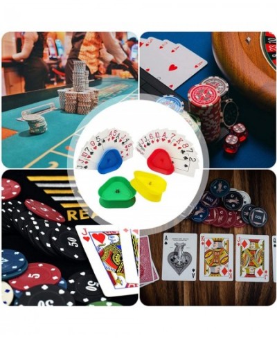 4 Pack Triangular Card Holders Playing Card Holder Triangle Shaped Hands Free Poker Rack Holders for Cards Games - 4 Colors $...