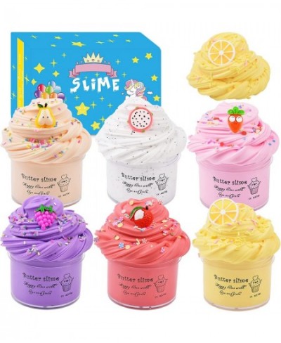 6 Pack Butter Slime Kit Premade Sludge Party Favors Super Soft Non-Sticky Butter Slimes Holiday Birthday Gifts Stress Relief ...