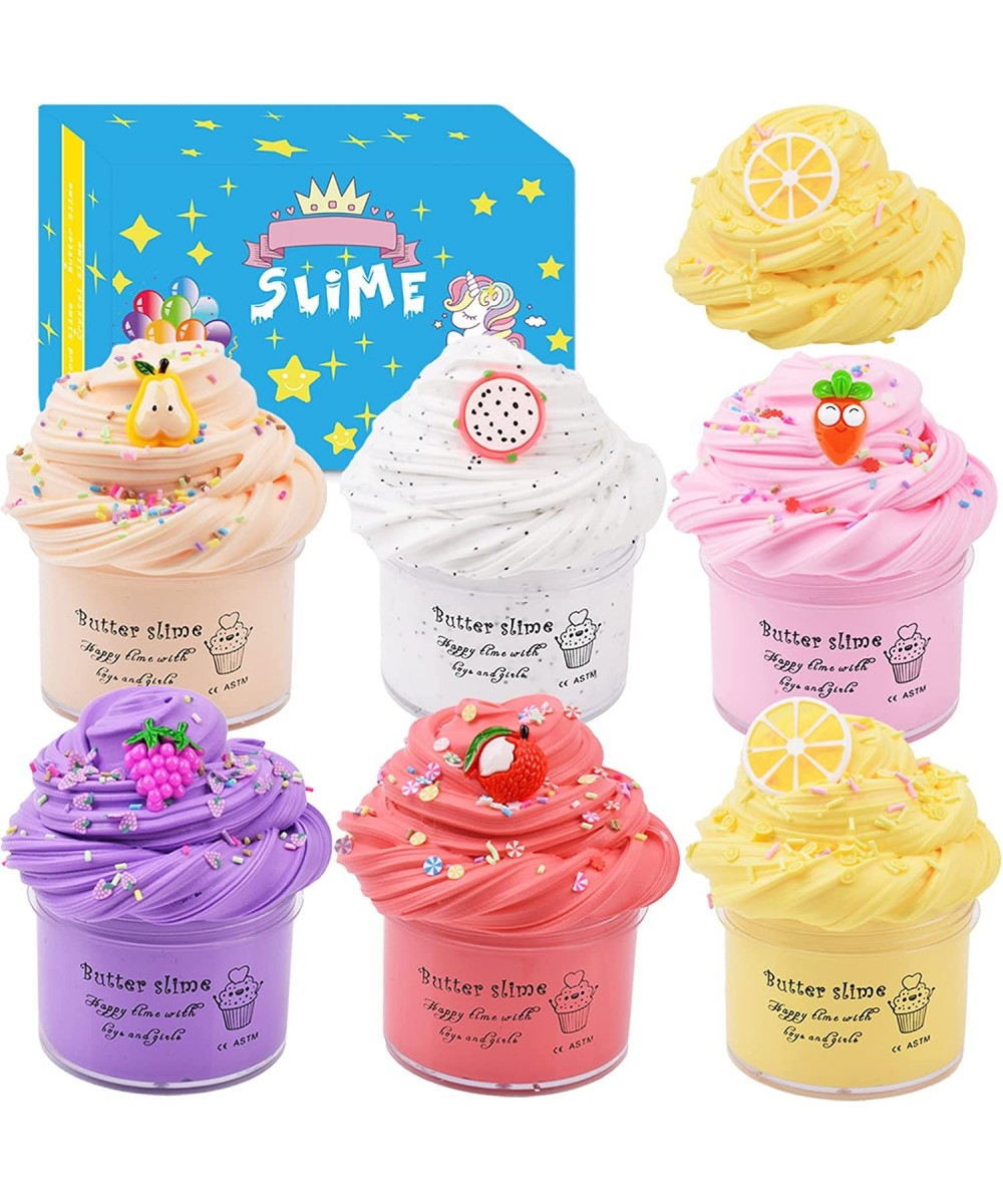 6 Pack Butter Slime Kit Premade Sludge Party Favors Super Soft Non-Sticky Butter Slimes Holiday Birthday Gifts Stress Relief ...