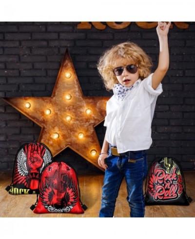 Rock Music Party Supplies Bags Music Drawstring backpack Rock and Roll Music Party Decorations Rock Roll Music Themed approx....