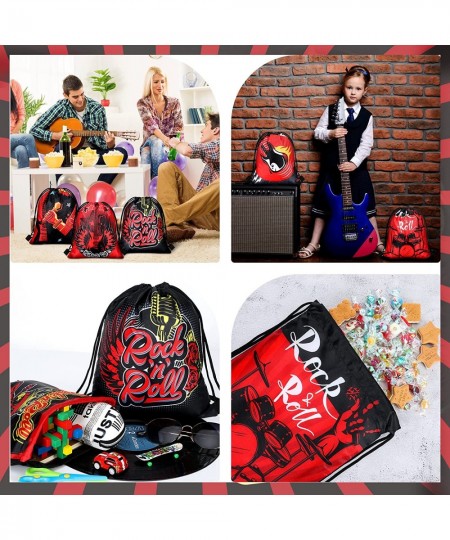 Rock Music Party Supplies Bags Music Drawstring backpack Rock and Roll Music Party Decorations Rock Roll Music Themed approx....