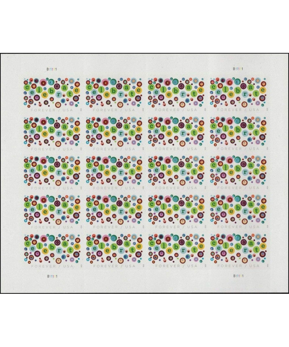 Celebrate (2020) Sheet of 20 Forever Postage Stamps Scott 5434 $36.78 - Collectible Postage Stamps