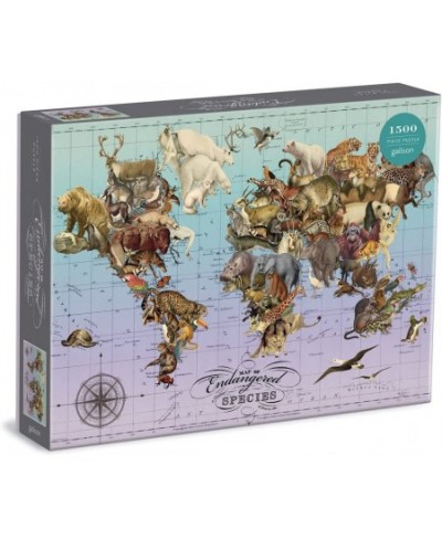 Wendy Gold Endangered Species Puzzle 1 500 Pieces 32” x 23.75” – Difficult Jigsaw Puzzle Featuring Stunning Animal Artwork – ...