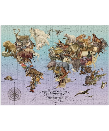 Wendy Gold Endangered Species Puzzle 1 500 Pieces 32” x 23.75” – Difficult Jigsaw Puzzle Featuring Stunning Animal Artwork – ...