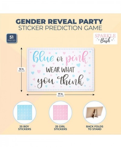 Gender Reveal Party Sticker Prediction Game Team Boy Team Girl (51 Pieces) $24.30 - Kids' Stickers