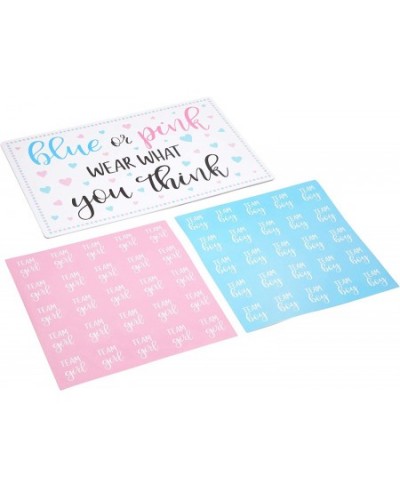 Gender Reveal Party Sticker Prediction Game Team Boy Team Girl (51 Pieces) $24.30 - Kids' Stickers