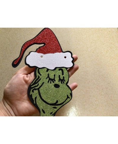 Drink Up Grinches Banner Red and Green Glitter- Christmas Party Supplies Grinch Christmas Decorations The Grinch Christmas De...