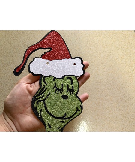 Drink Up Grinches Banner Red and Green Glitter- Christmas Party Supplies Grinch Christmas Decorations The Grinch Christmas De...