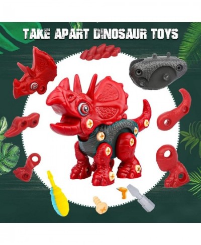 Take Apart Dinosaur Toys for Kids Dino Building Toy Set with Electric Drill T Rex Triceratops Velociraptor STEM Toys for 3 4 ...