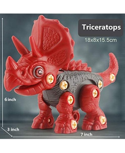 Take Apart Dinosaur Toys for Kids Dino Building Toy Set with Electric Drill T Rex Triceratops Velociraptor STEM Toys for 3 4 ...