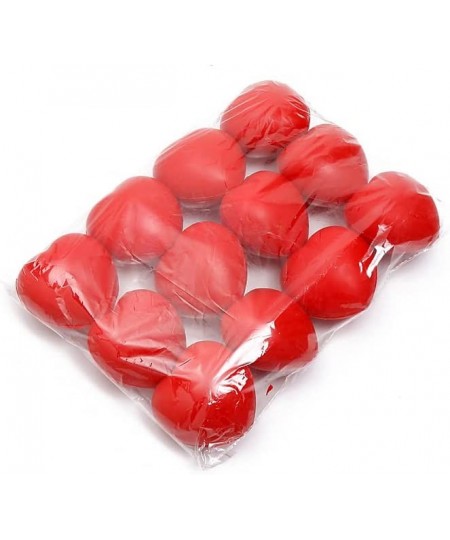 Red Hearts 2.8" Smile Face Squeeze Stress Relief Heart Shaped Balls 12 Pieces Smile Funny Face Stress Balls Valentine Party B...