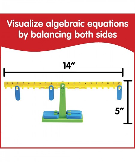 Student Math Balance - In Home Learning Manipulative for Early Math and Number Concepts - Includes 20 Weights - Beginner Addi...