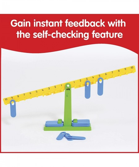 Student Math Balance - In Home Learning Manipulative for Early Math and Number Concepts - Includes 20 Weights - Beginner Addi...