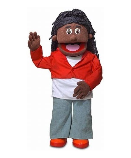 30" Sierra Black Girl Professional Performance Puppet with Removable Legs Full or Half Body $126.57 - Ventriloquist Puppets