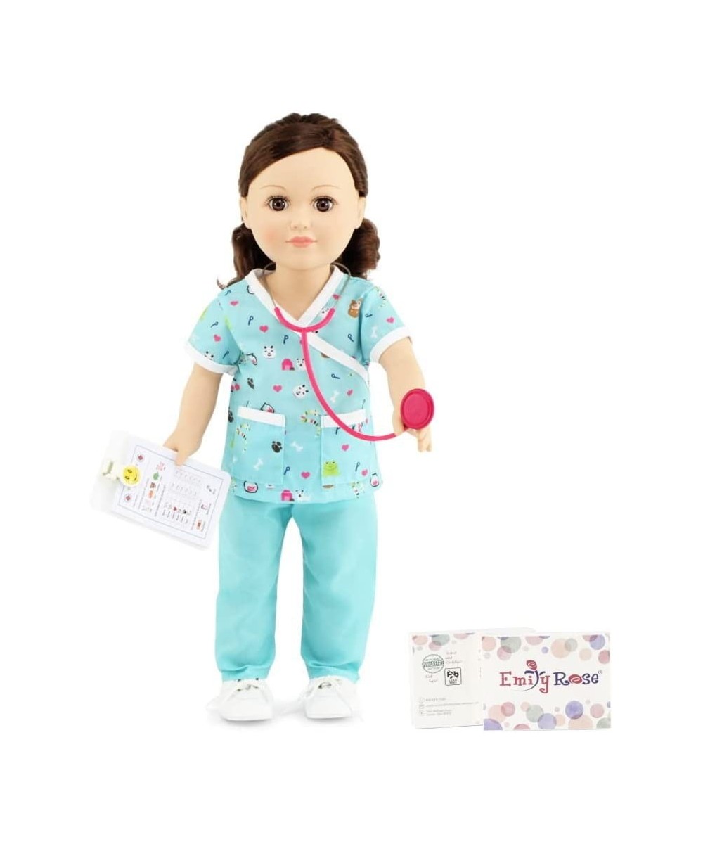 18 Inch Doll Clothes Clothing 6 PC Doctor Veterinarian Outfit Gift Set Girl Girls Toy with Doll Accessories | Mom's Choice Aw...