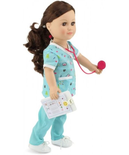 18 Inch Doll Clothes Clothing 6 PC Doctor Veterinarian Outfit Gift Set Girl Girls Toy with Doll Accessories | Mom's Choice Aw...