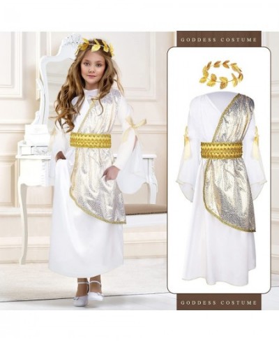 2 Pcs Toga Costume Greek Goddess Costume Set Include Grecian Kids Roman Costume and Roman Crown Leaf Wreath $48.40 - Kids' Co...