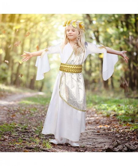 2 Pcs Toga Costume Greek Goddess Costume Set Include Grecian Kids Roman Costume and Roman Crown Leaf Wreath $48.40 - Kids' Co...