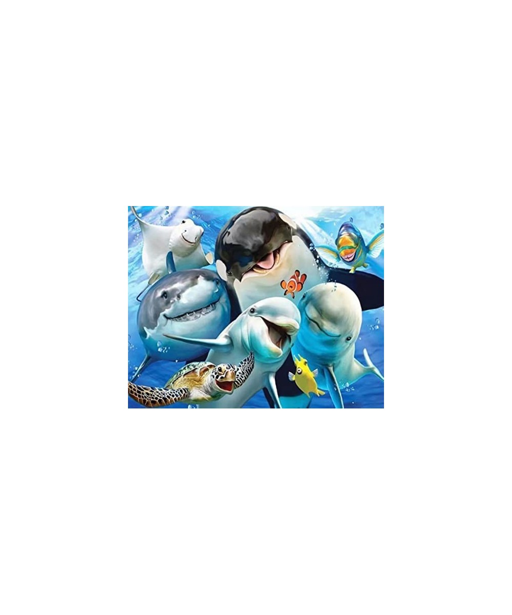 300 Piece Jigsaw Puzzle Shark Dolphin Sea Turtle School Supplies Challenge Educational Game for Adults Animal Plant Wooden Pu...