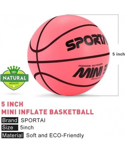 Mini Basketball Toys for Kids - Toddlers Basketball Small and Cute Bouncy - Beach Ball Safe and Soft to Handheld 5" Pink Bask...