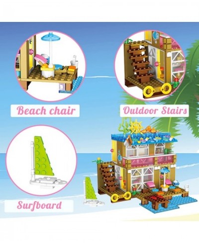 Friends Set Building Blocks Girls Building Toys Set 390 PCS Girls Block Set Beach Friends House Set Building Set Toys Friends...